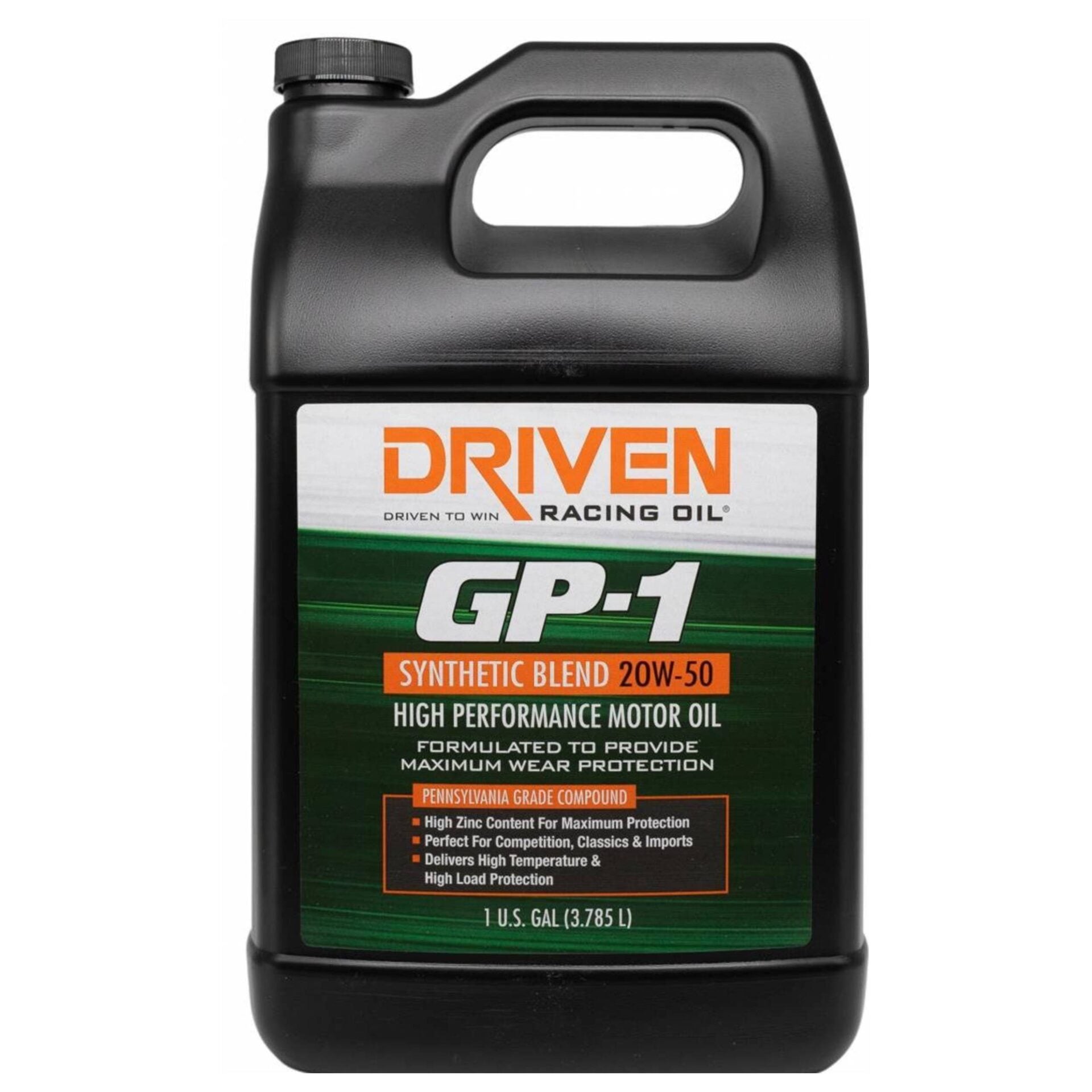 Driven Racing Oil GP-1 Synthetic Blend 20W-50, Gallon SKU:19508