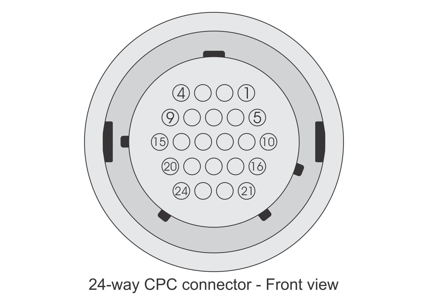 FuelTech AMP CPC Connector Kit 24-Way Diagram