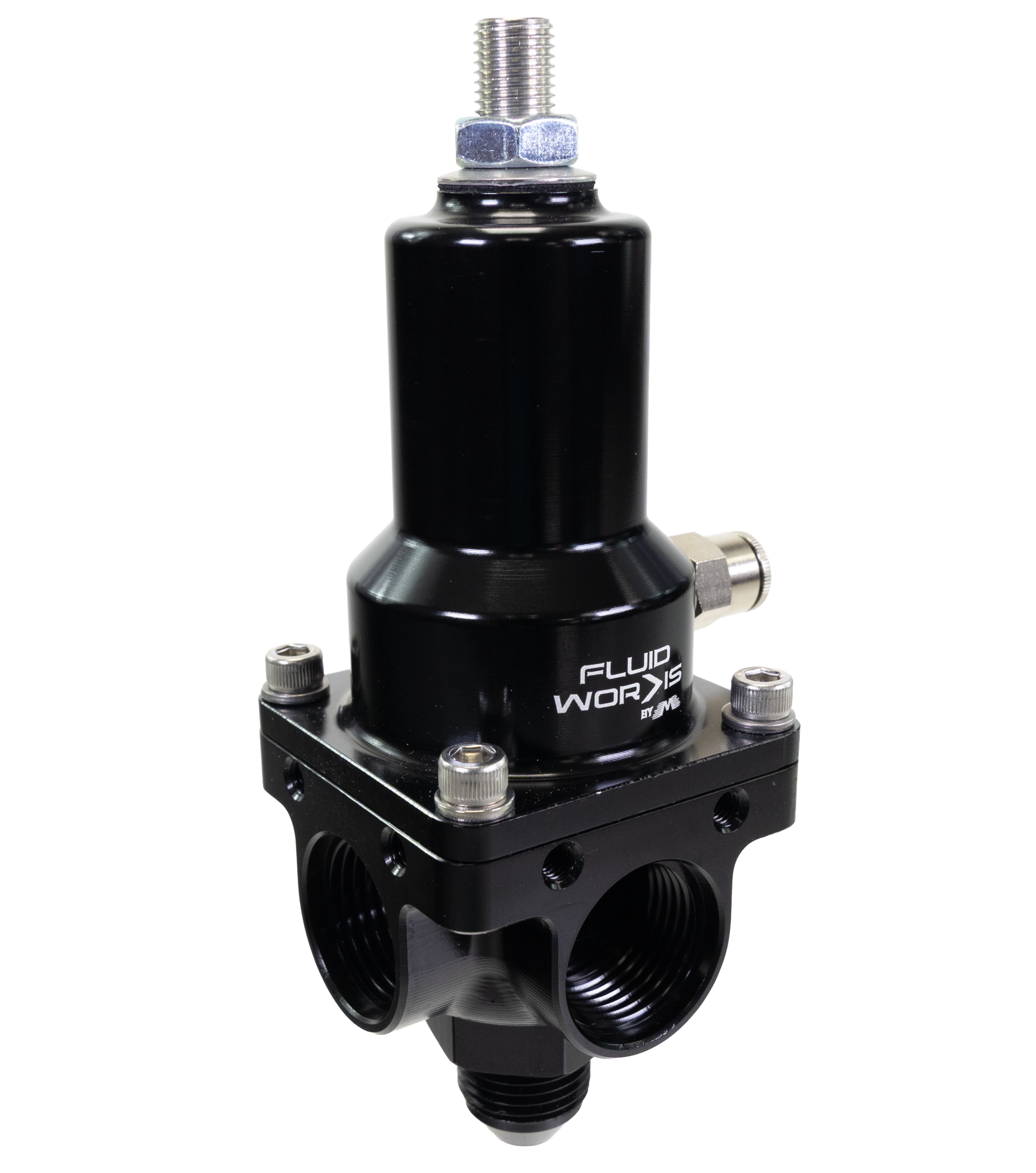 Fluidworks 7-20 GPM Fuel Pressure Regulator 90 Degree - Motion Raceworks
