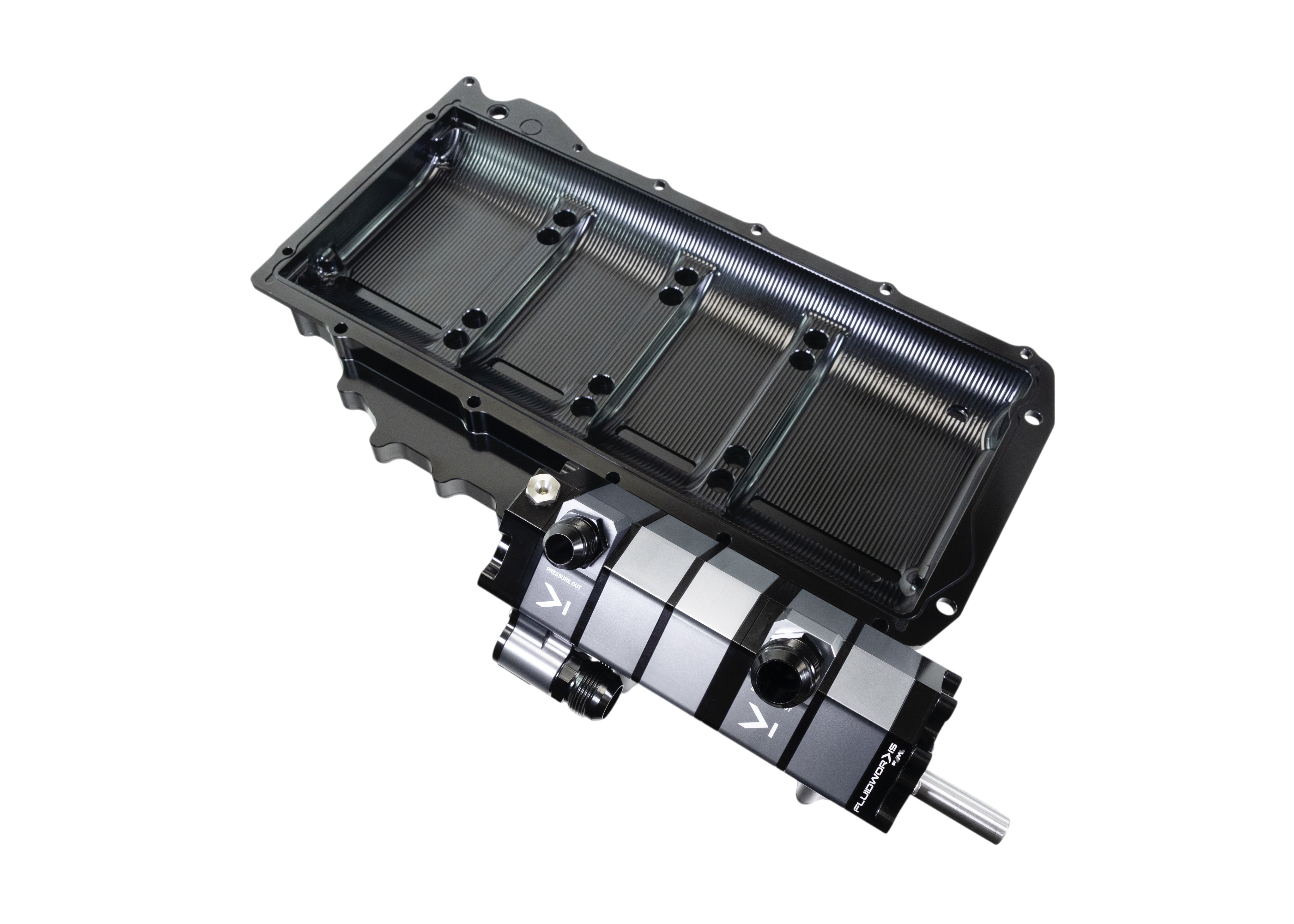 Fluidworks LS 5 Stage Billet Dry Sump Pan / Pump Combo