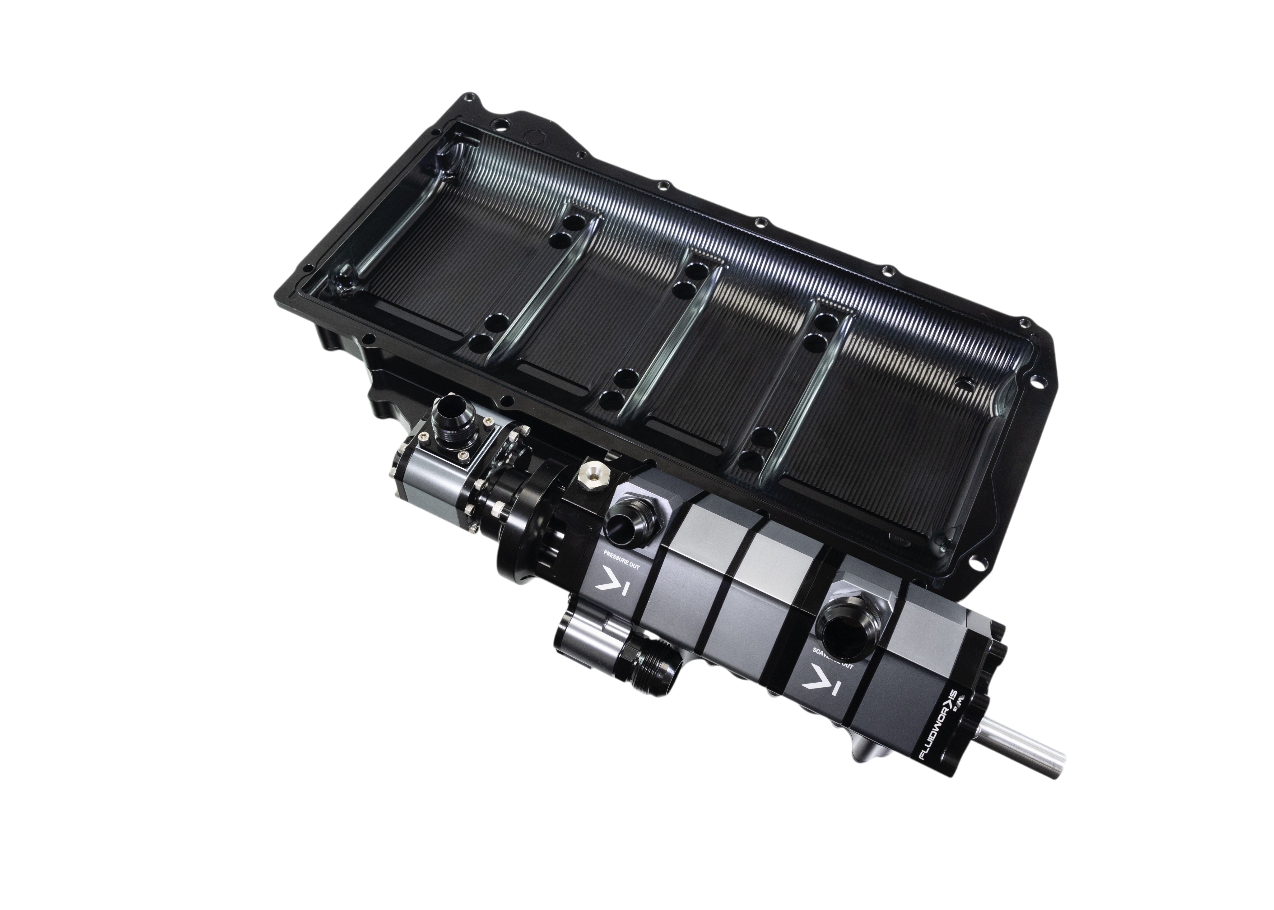 Fluidworks LS 5 Stage Billet Dry Sump Pan / Pump Combo