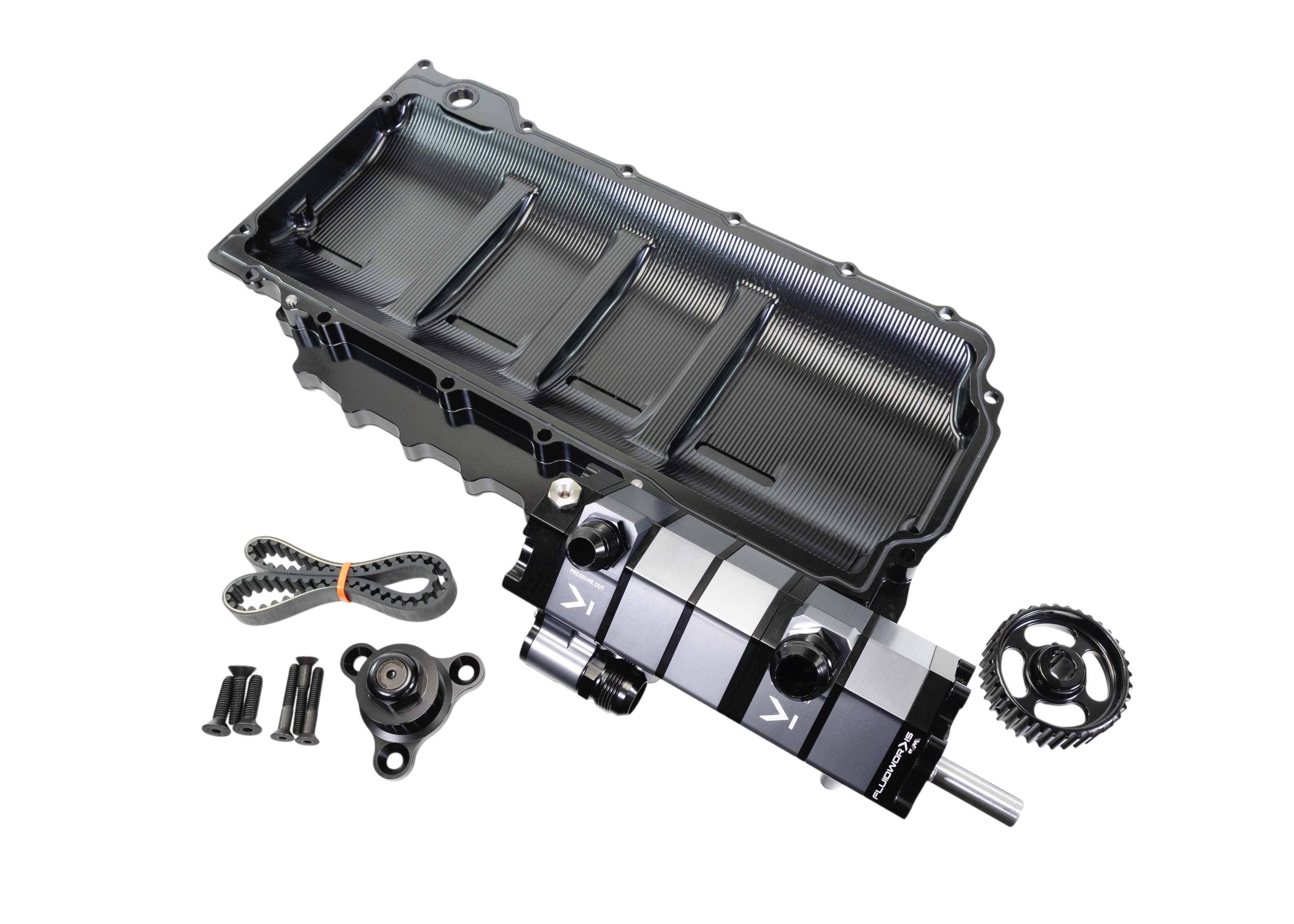 Fluidworks Gen V LT 5 Stage Billet Dry Sump Pan / Pump Combo Kit