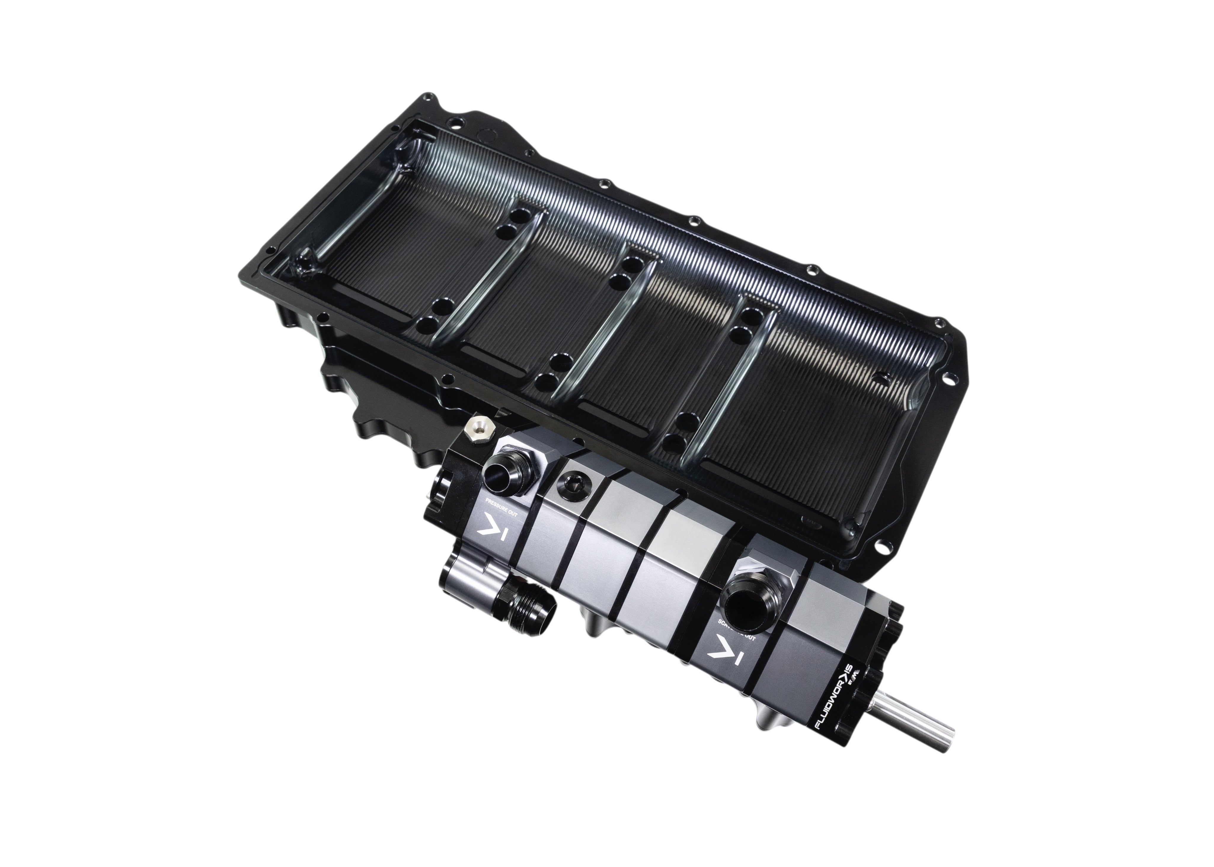 Fluidworks LS 6 Stage Billet Dry Sump Pan / Pump Combo