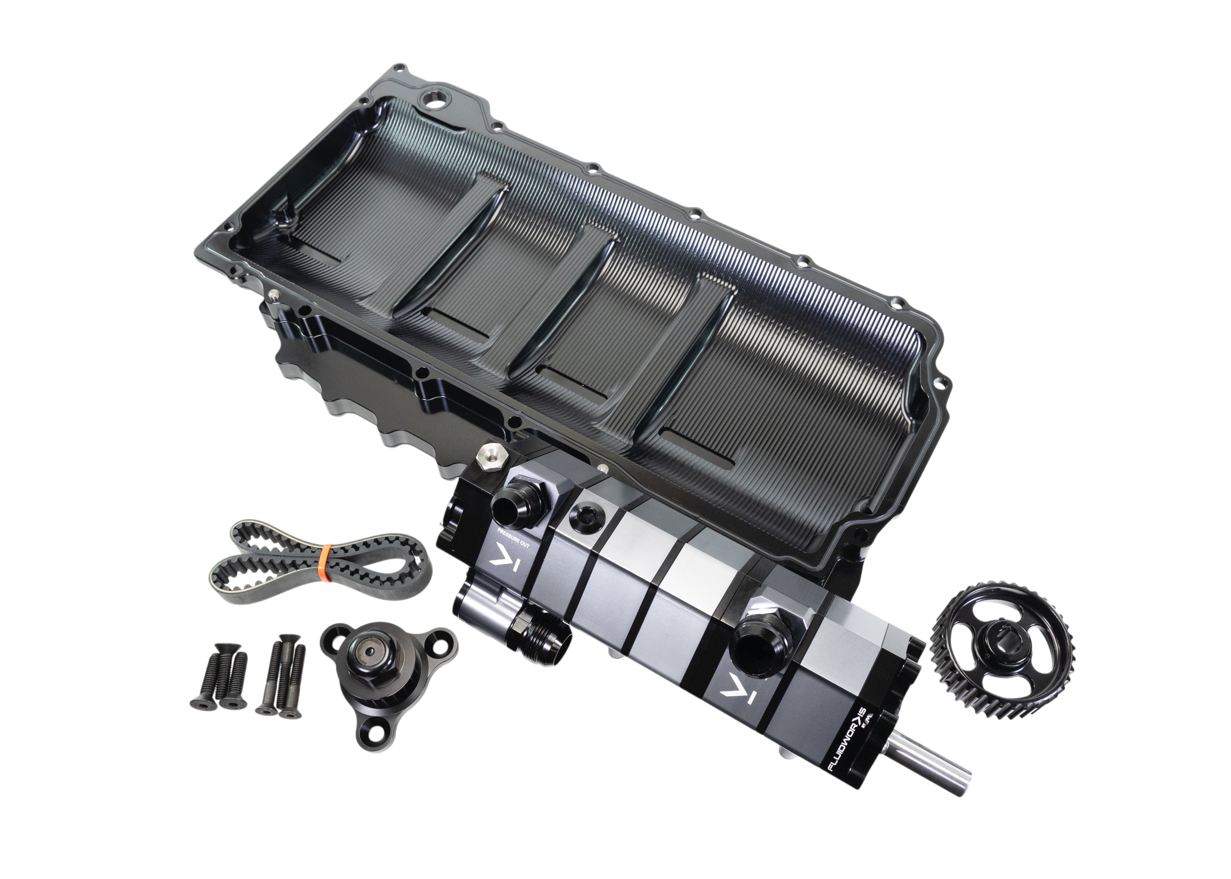 Fluidworks Gen V LT 6 Stage Billet Dry Sump Pan / Pump Combo Kit
