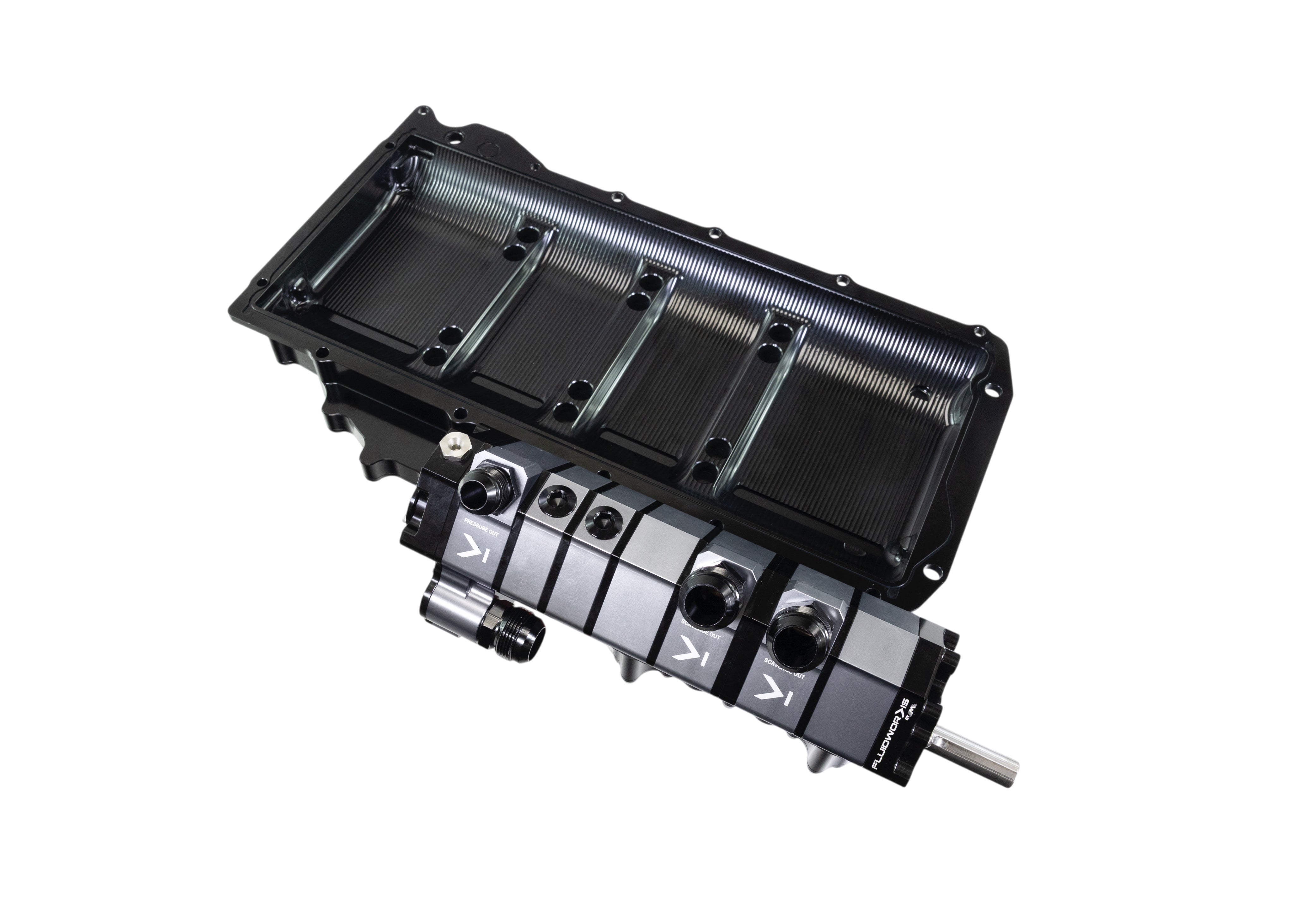 Fluidworks LS 7 Stage Billet Dry Sump Pan / Pump Combo