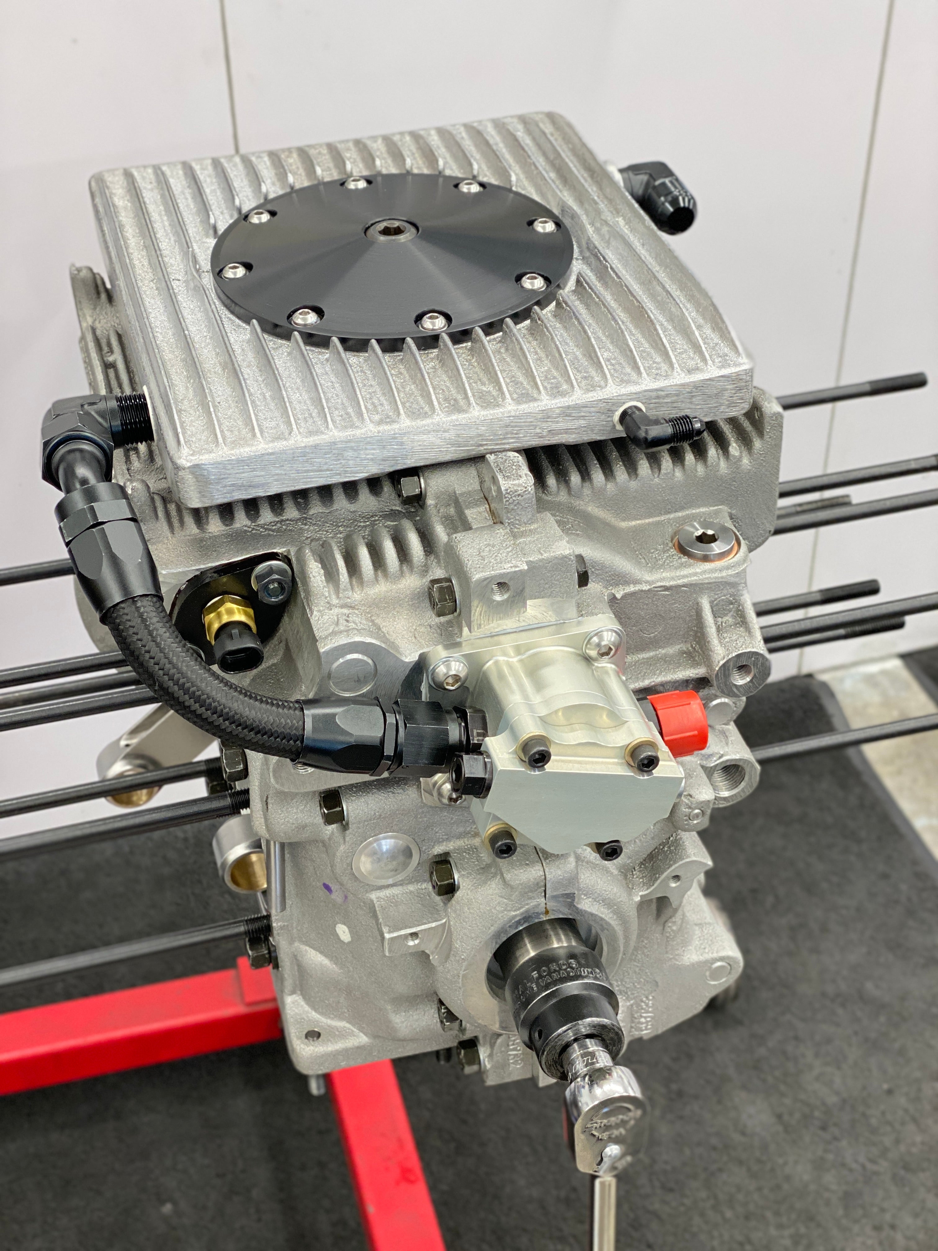 Dailey Engineering VW oil pump, Dailey Engineering Type 1 VW oil pump, billet oil pump for aircooled vw type 1, Aircooled VW Dailey Engineering VW oil pump, VW TF-1 case, Todd francis TF1 vw case, King VW crank pulley, dailey engineering vw, Aircooled VW Dry sump pump