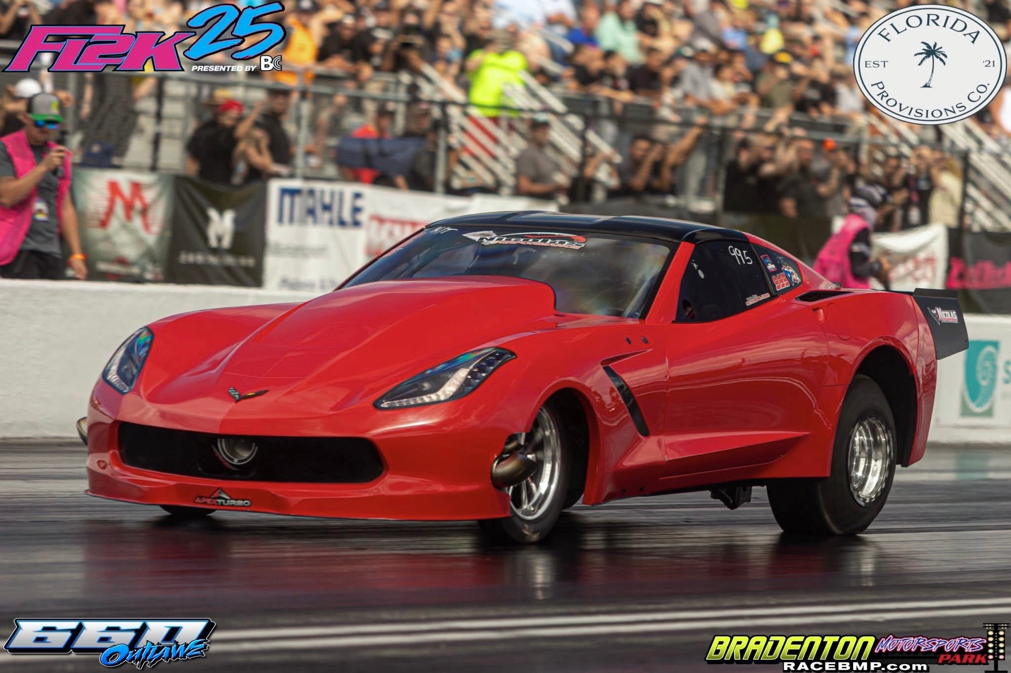 Nicolas LSCR Corvette, single turbo LS, Noonan LS, LS-CR engine, CID Cylinder heads, Noonan Billet LS, ACE Racing Engines, Bradenton Motorsports Park, Drag Radial, No Time Corvette, Pro275 Corvette, 3500hp LS engine 