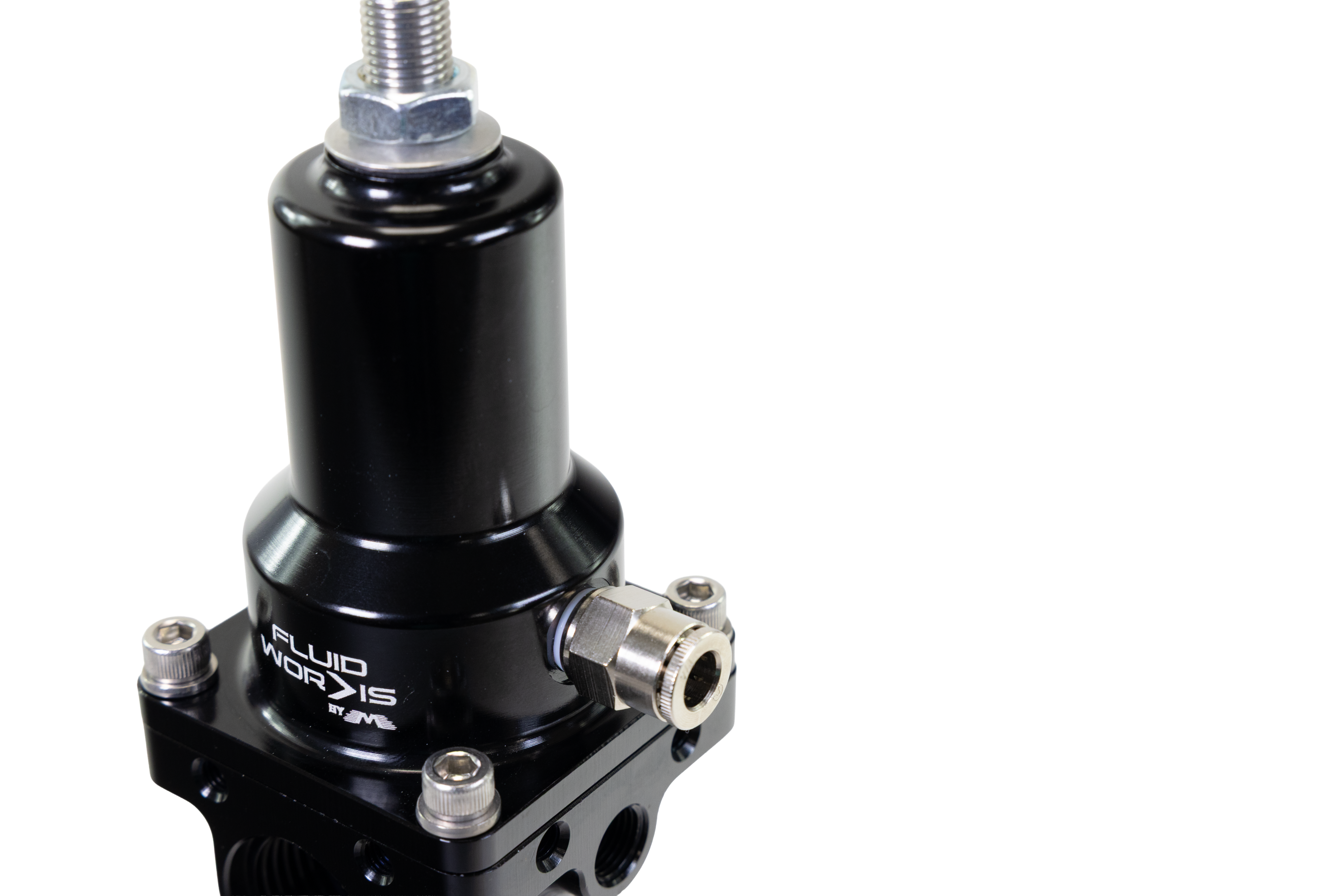 Fluidworks 7-20 gpm Fuel Pressure Regulator 180 Degree - Motion Raceworks