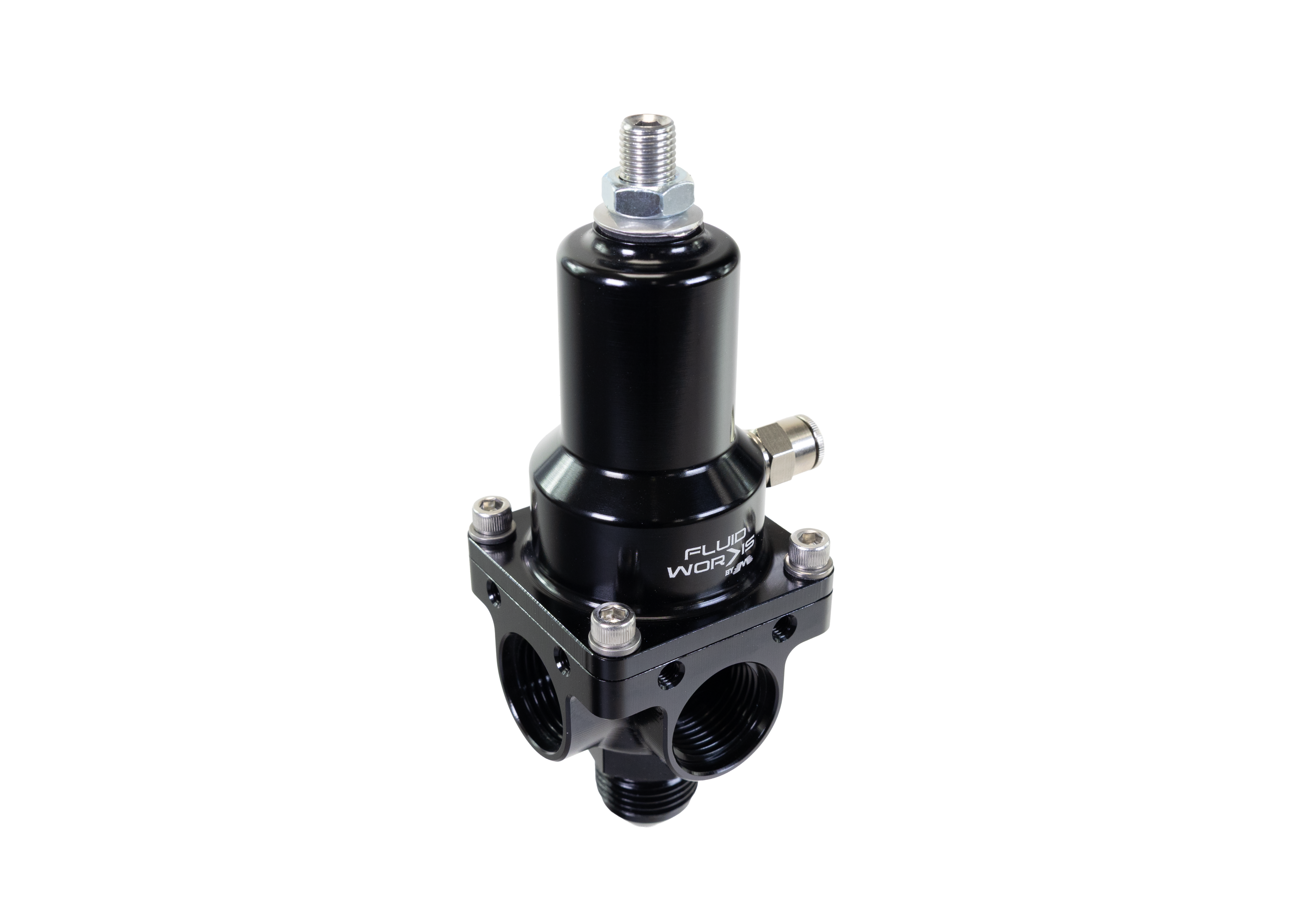 Fluidworks 7-20 gpm Fuel Pressure Regulator 90 Degree - Motion Raceworks
