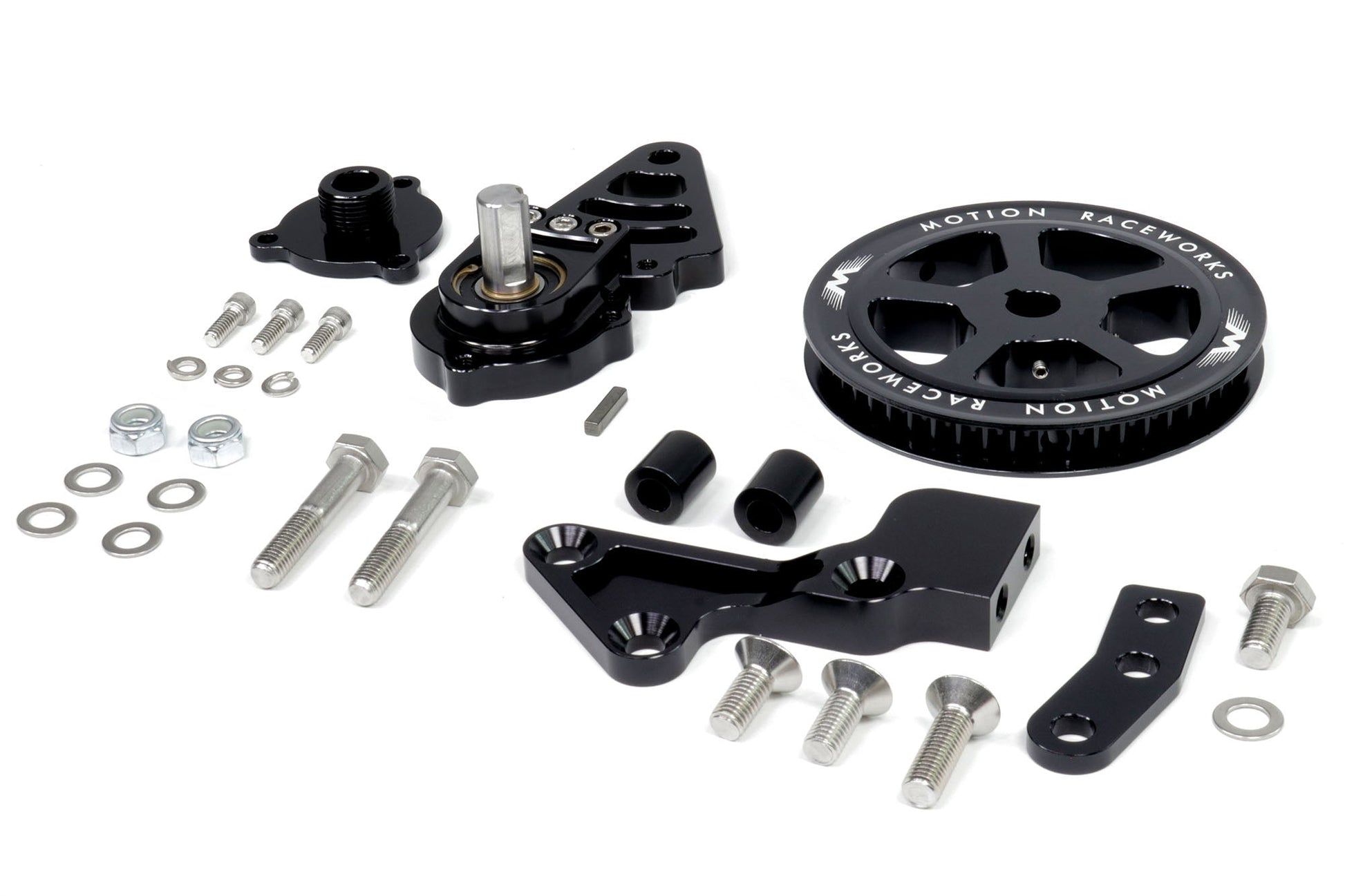Motion Raceworks Passenger Side Cable Drive LS Mechanical Fuel Pump Bracket F-Body Spacing-Motion Raceworks-Motion Raceworks