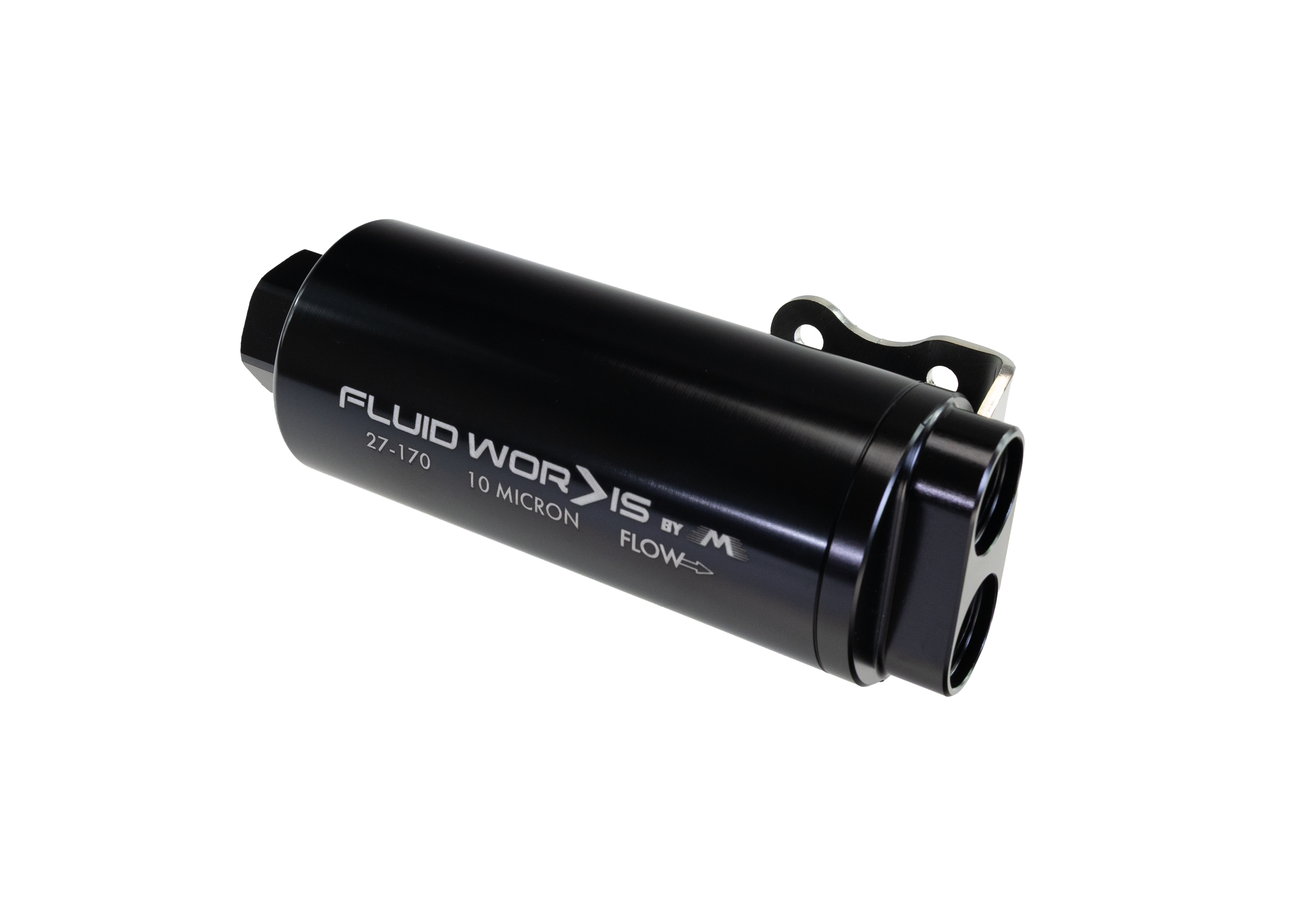 Fluidworks Dual Outlet 12GPM Post Fuel Filter w/ Mount (10 Micron) 27-170 - Motion Raceworks