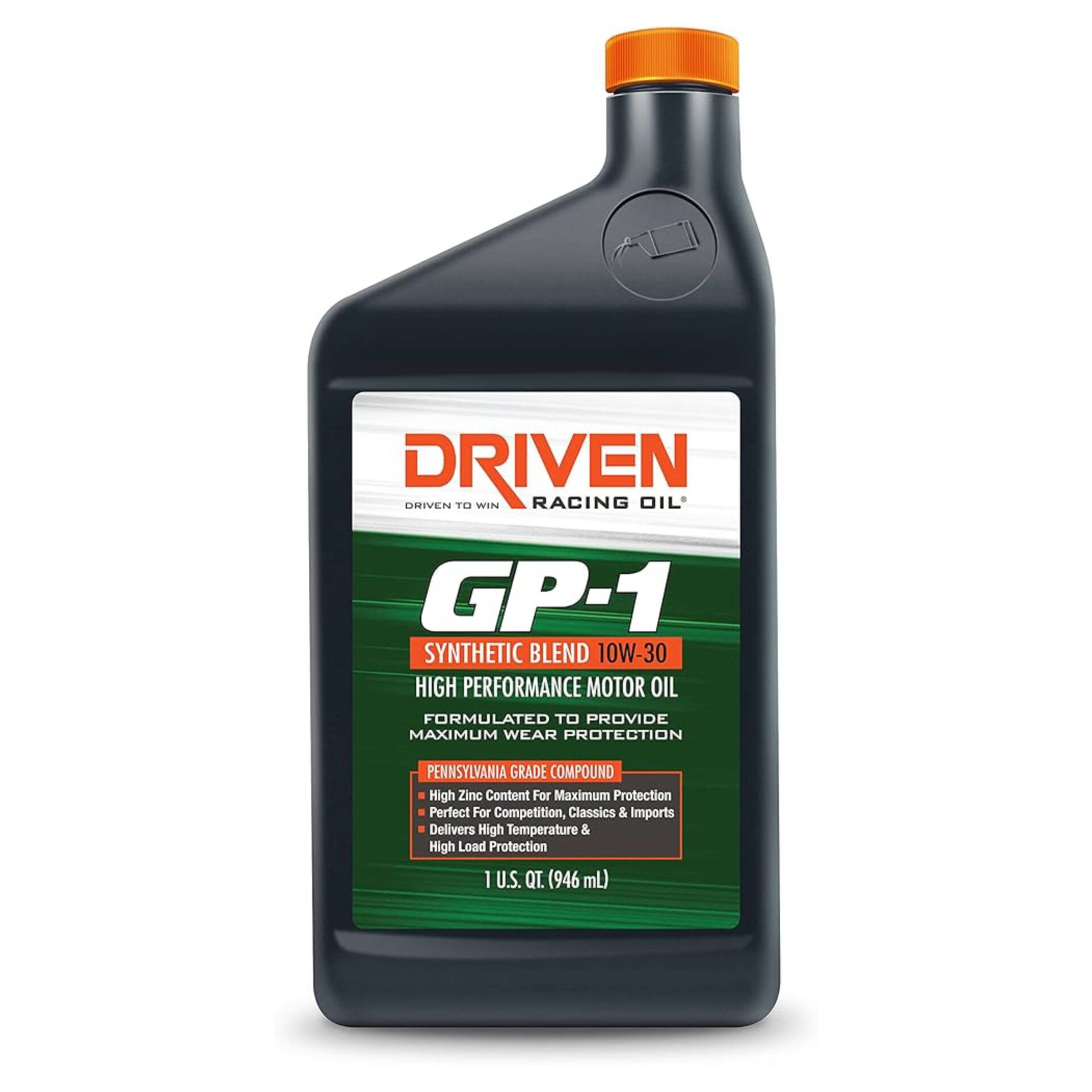 Driven Racing Oil GP-1 10W-30 Synthetic Blend High-Performance Oil, # 19306