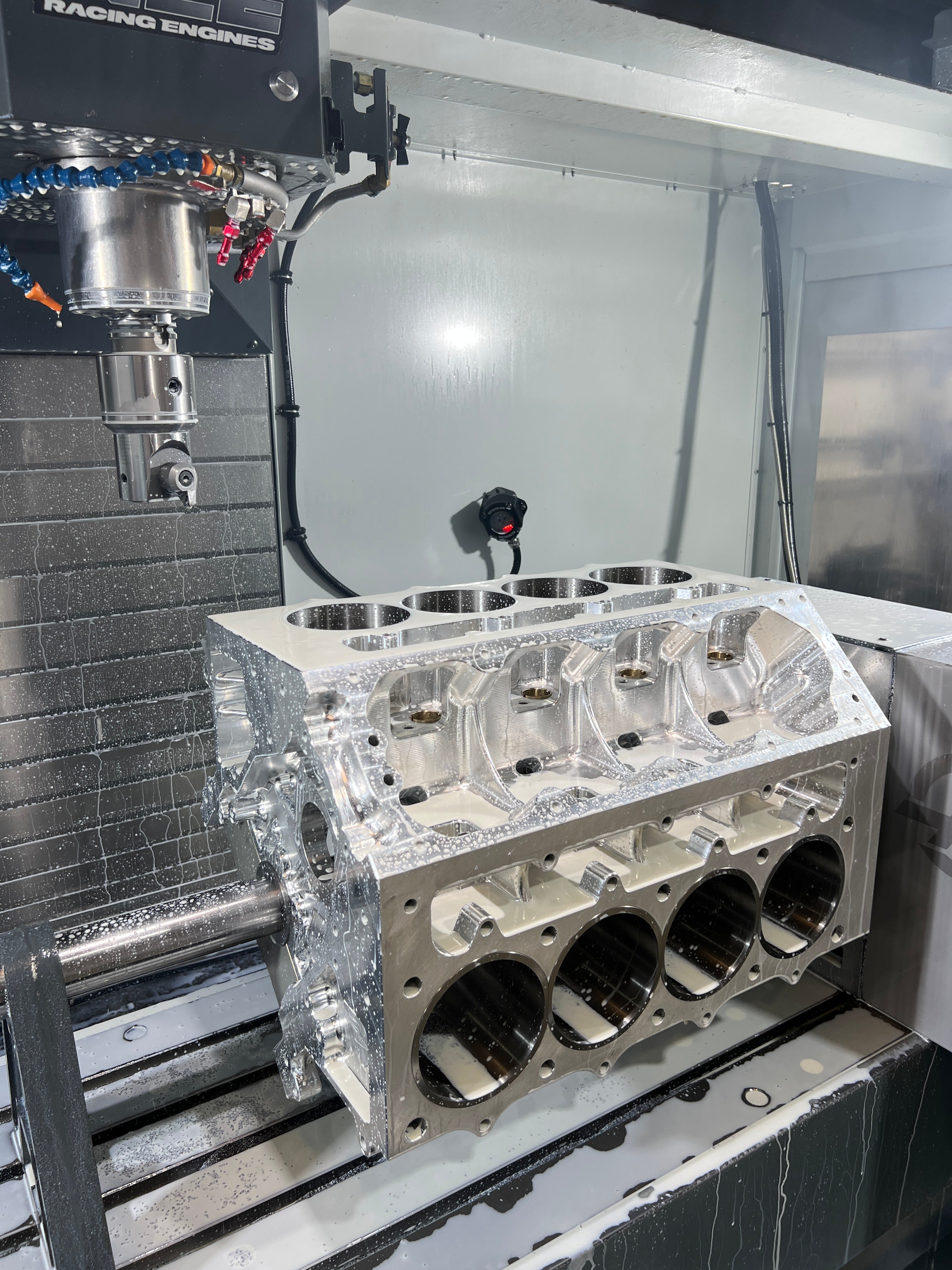 Billet LS Engine. LSCR Cylinder heads, cid cylinder heads, drag race ls engine, pro275 engine, LDR turbo engine, billet block, x275, cnc machine, machine block in cnc machine, drag n drive engine, drag week, sick week, steve morris engines, 4000hp ls, 3000hp ls, ls engine, x275 engine, 400ci ls engine, 461ci ls engine, 461 billet ls, billet ls, billet engine, billet small block, haas cnc machine, Noonan billet LS engine, Energy Billet block, engine builder, proline hemi, SML Engine, cnc block machine