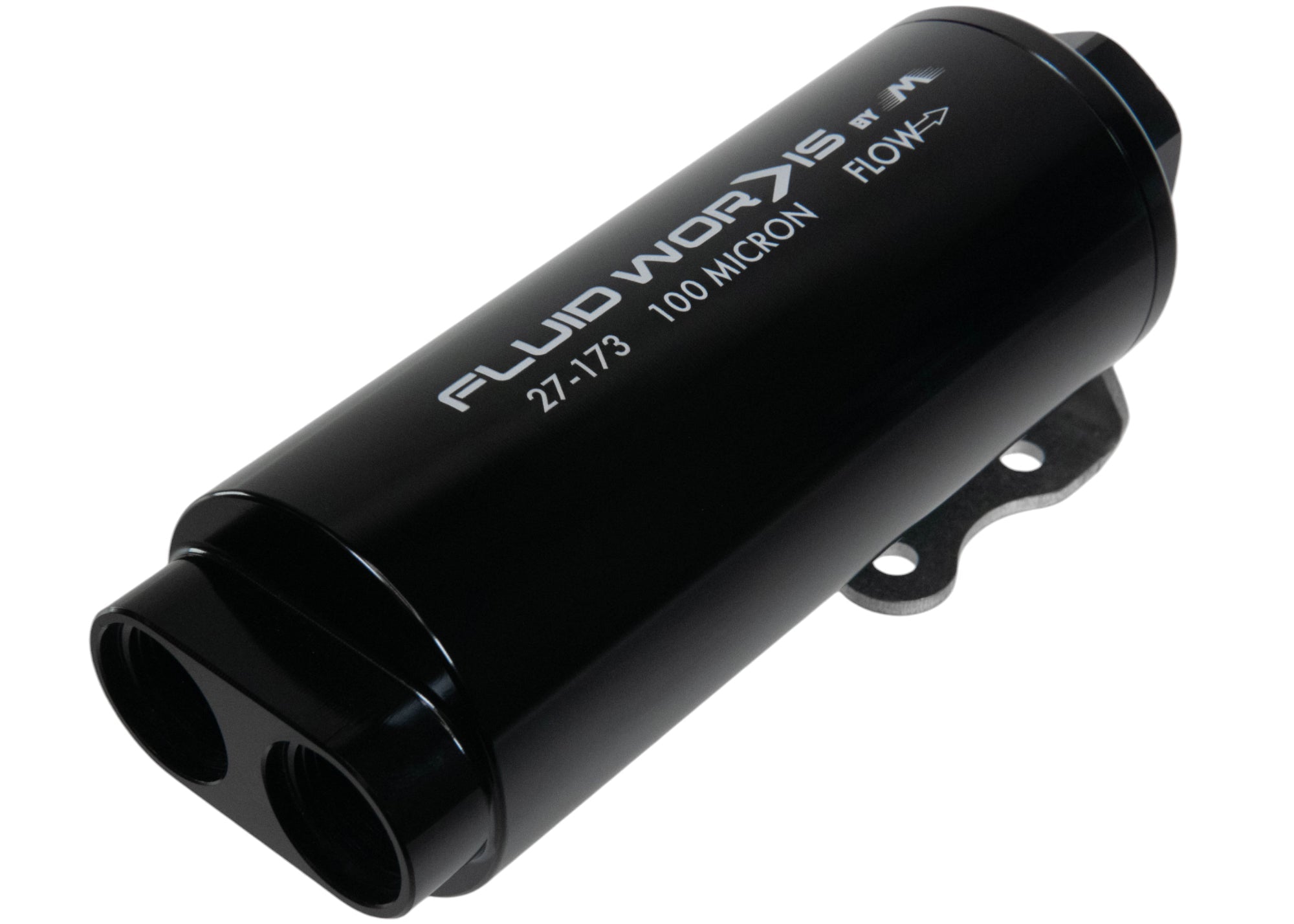 Fluidworks Dual Inlet 12GPM Pre Fuel Filter w/ Mount (100 Micron) - Motion Raceworks