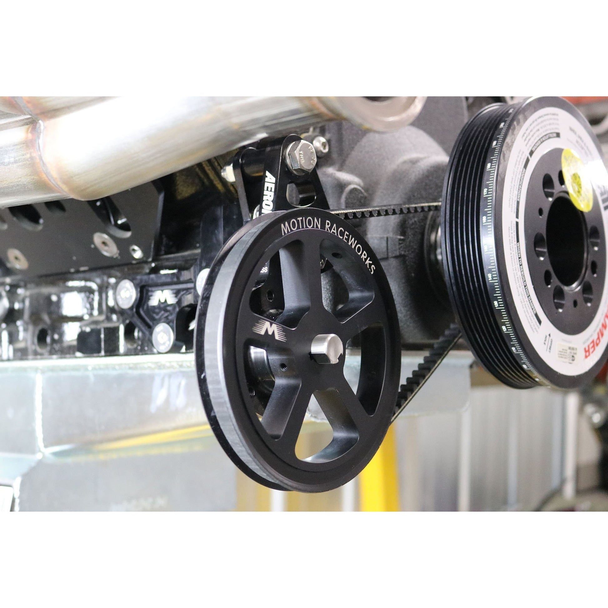 Motion Raceworks Passenger Side Belt Drive LS Mechanical Fuel Pump Bracket Corvette Spacing-Motion Raceworks-Motion Raceworks