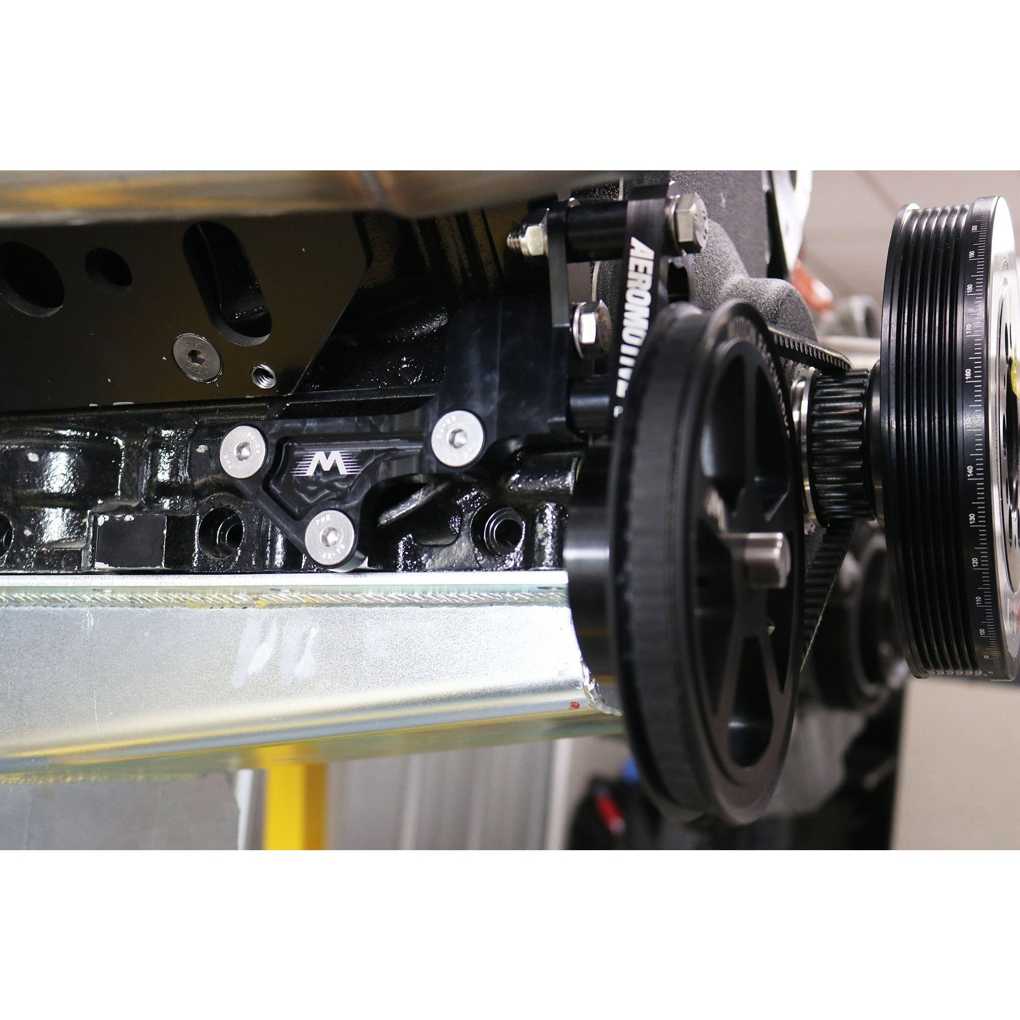 Motion Raceworks Passenger Side Cable Drive LS Mechanical Fuel Pump Bracket F-Body Spacing-Motion Raceworks-Motion Raceworks