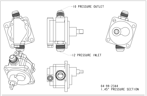 SP Stage 1 Oil Pump CAD Drawing- VW Oil Pump