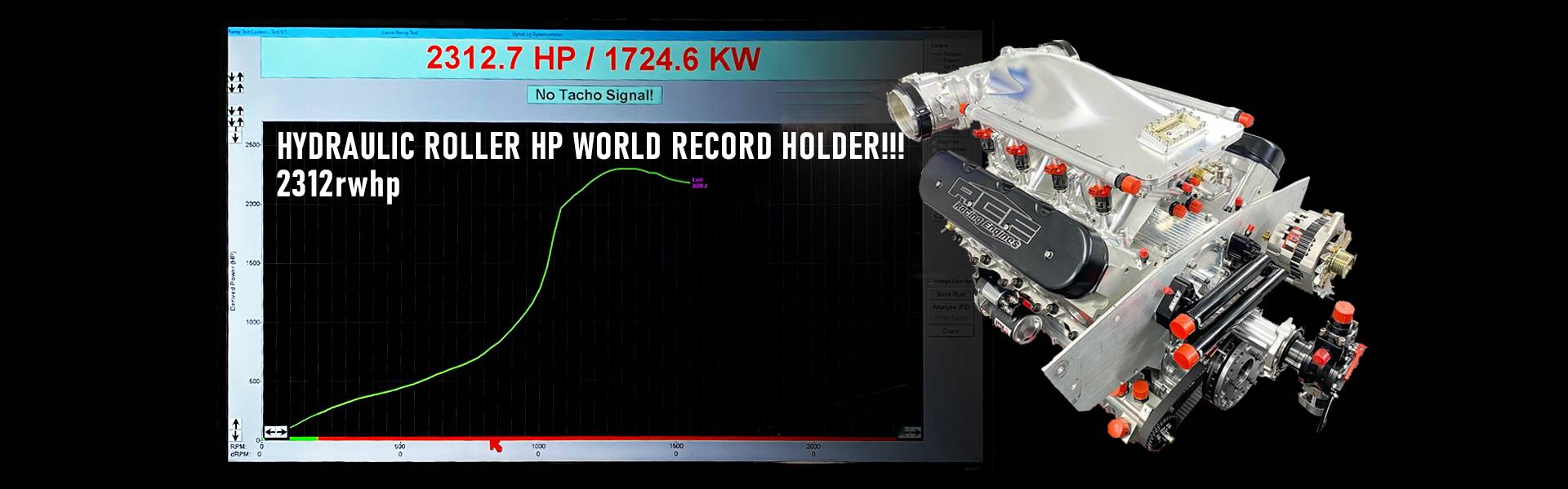 Stefan Rossi owner and chief engine builder at ACERacing Engines, Breaks the V8 Hydraulic Roller RWHP world record!